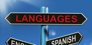 Languages Signpost Meaning English Chinese Spanish And French, how to learn a new language fast