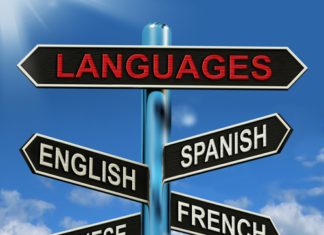 Languages Signpost Meaning English Chinese Spanish And French, how to learn a new language fast