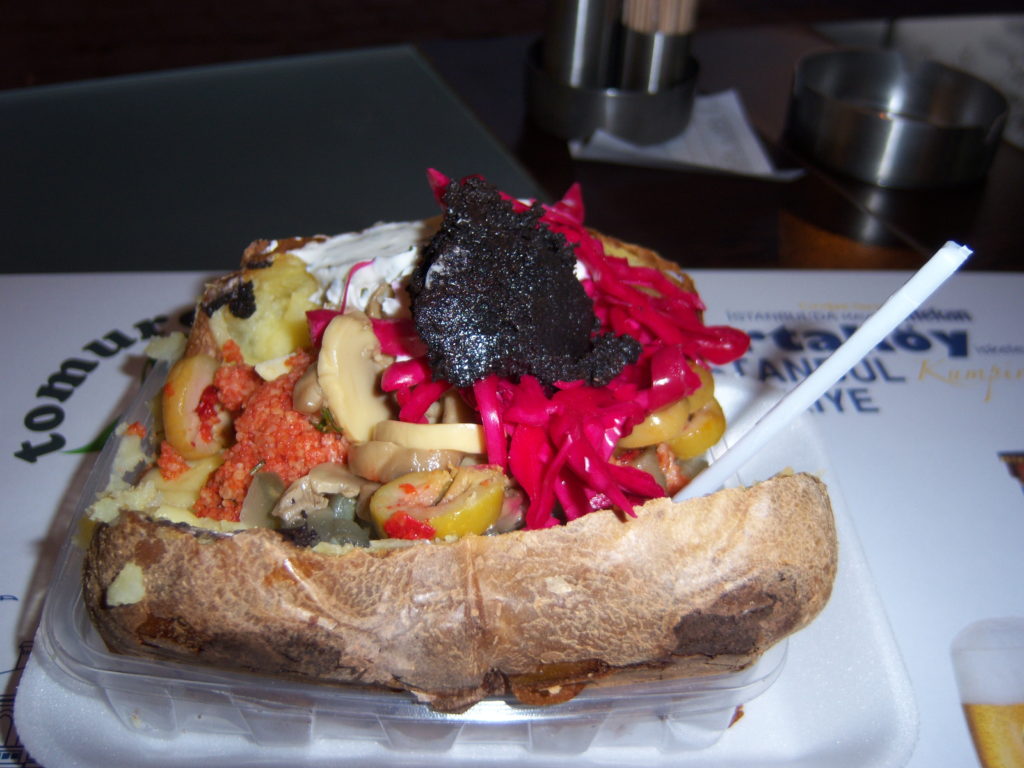 Turkish stuffed potato.