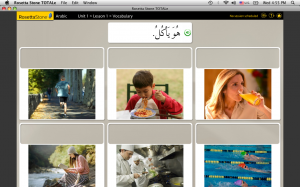 pasta, orange juice Rosetta Stone food photos