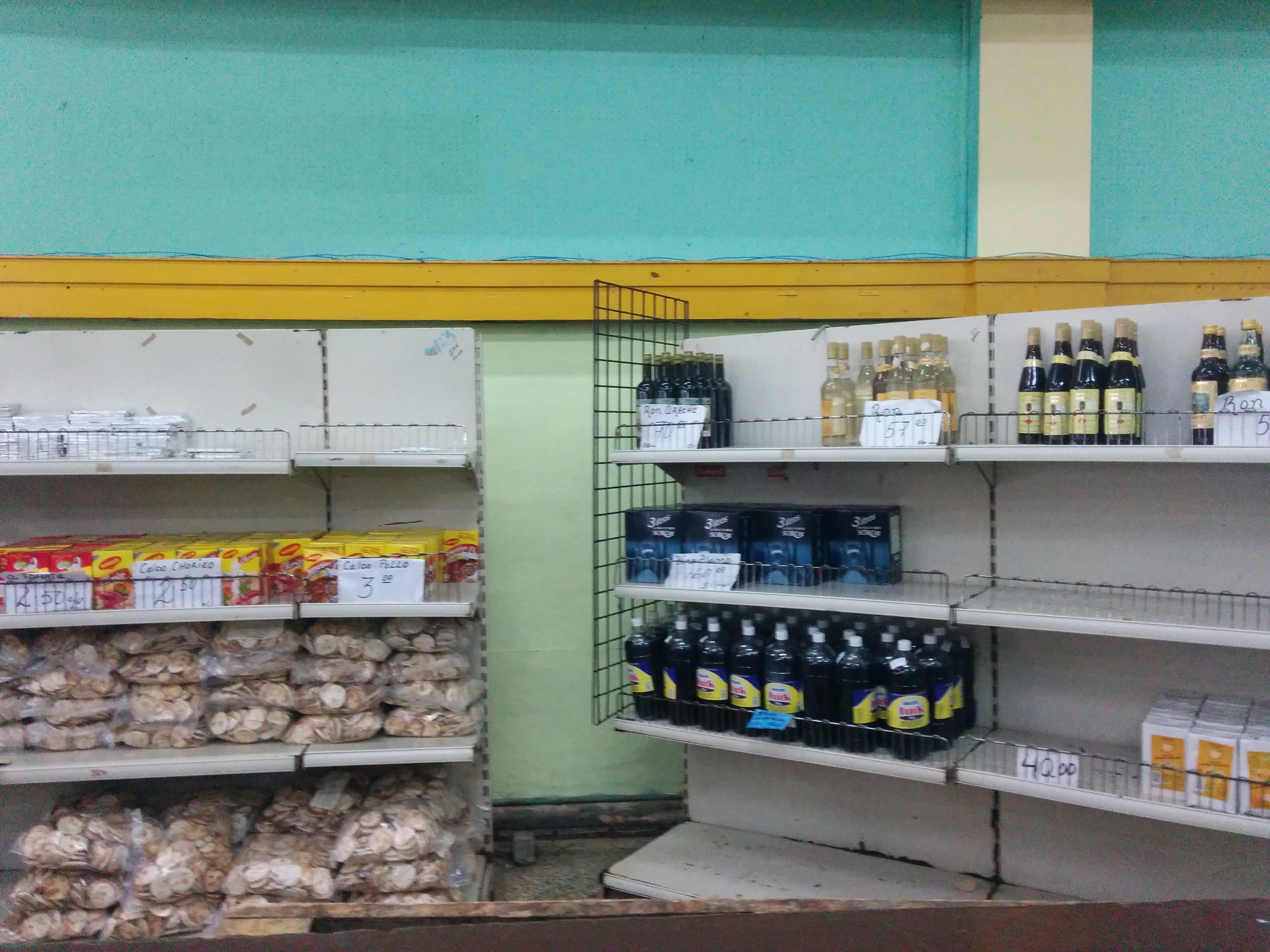 Cuban grocery storeshelf